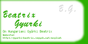 beatrix gyurki business card
